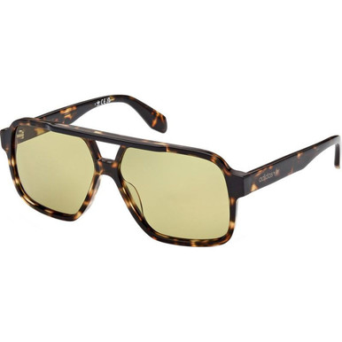 Adidas OR0066 - Dark Havana/Green Mirror Lenses