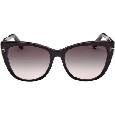 Tom Ford Nora FT0937 Sunglasses Shiny Black/Smoke Gradient