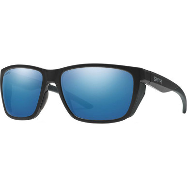 Smith Longfin - Matte Black/Chromapop Blue Mirror Glass Polarised Lenses