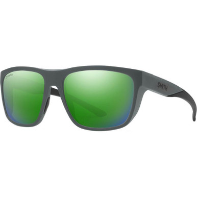 Smith Barra, Matte Cement/Green Chromapop Mirror Polarised Lenses