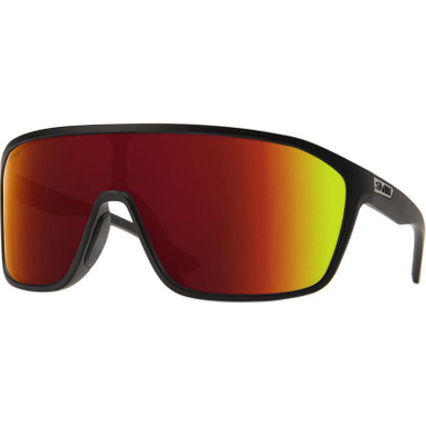 Smith Boomtown, Matte Black/Chromapop Red Mirror Lenses