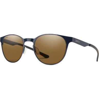 Eastbank Metal - French Navy/Chromapop Brown Polarised Lenses