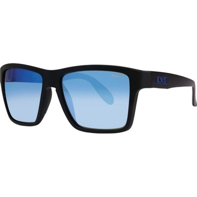 LXD Scholz - Matte Black/Blue Mirror Polarised Glass Lenses