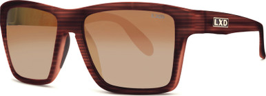 LXD Scholz, Matte Stripe Brown/Brown Photochromic Polarised Glass Lenses