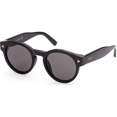 BALLY BY0032H - Shiny Black/Smoke Lenses