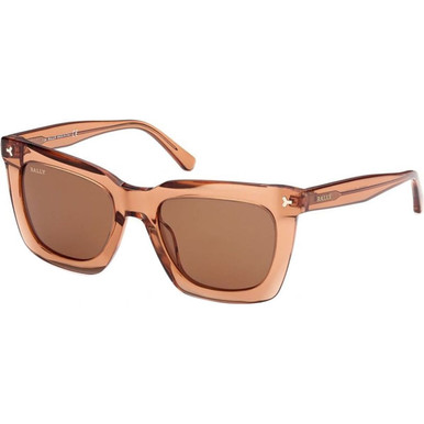 BALLY BY0068 - Shiny Light Brown/Brown Lenses
