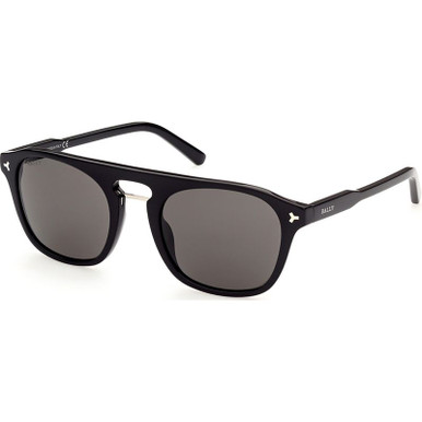 BALLY BY0057 - Shiny Black/Smoke Lenses