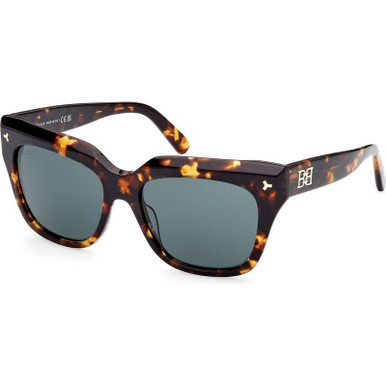 BALLY BY0096, Coloured Havana/Blue Lenses