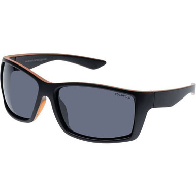 Cancer Council Baldivis Floating, Matte Black and Orange/Smoke Polarised Lenses