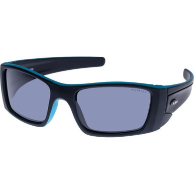 Black Rubber and Blue/Smoke Polarised Lenses