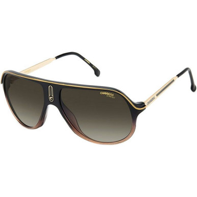 Carrera Safari65/N, Black Shaded Brown/Brown Gradient Lenses