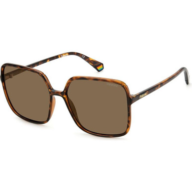 Polaroid P6128/S - Havana Brown/Bronze Polarised Lenses