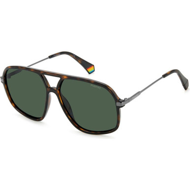 P6182/S - Dark Havana/Green Polarised Lenses