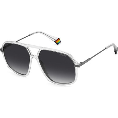 Polaroid P6182/S - Crystal/Grey Gradient Polarised Lenses