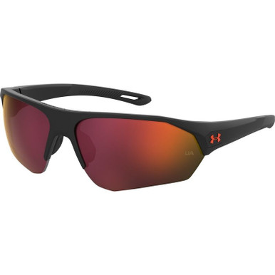 Matte Black and Orange/Red Mirror Lenses