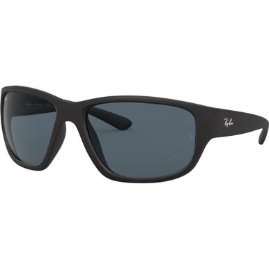 Ray-Ban RB4300, Matte Black/Blue Glass Lenses