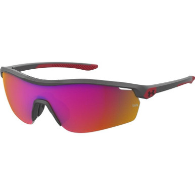 Under Armour UA 7001/S Junior - Grey and Black/Infrared Mirror Lenses