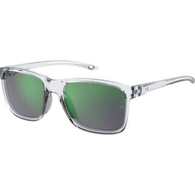 Under Armour UA 7002/S Junior - Crystal/Green Mirror Lenses