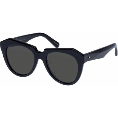 Karen Walker Number One 22, Black/Smoke Lenses