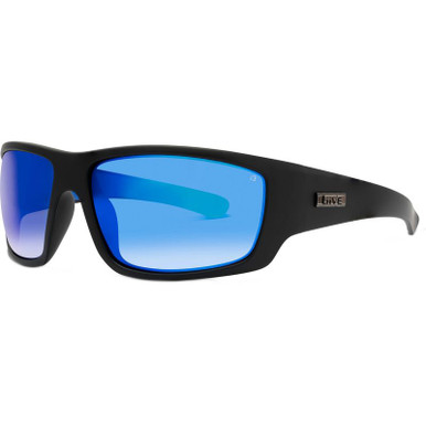 Liive Hammer Safety - Matte Black/Blue Mirror Lenses