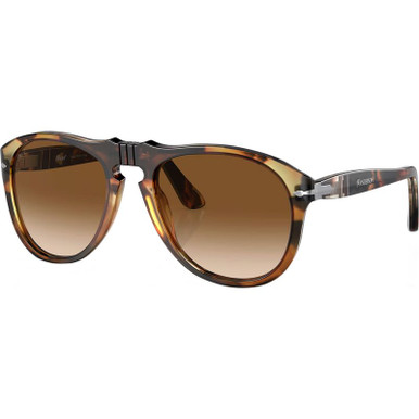 PO0649 - Brown Spotted/Brown and Clear Gradient Glass Lenses
