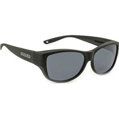 Fitovers Trimline Voyager - Satin Black/Grey Polarised Lenses