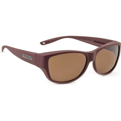 Fitovers Trimline Voyager, Satin Merlot/Amber Polarised Lenses