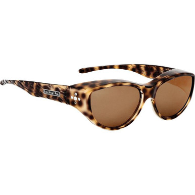 Fitovers Chic Kitty, Brown Cheetah/Amber Polarised Lenses