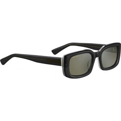 Serengeti Nicholson, Shiny Black/555nm Photochromic Polarised Glass Lenses