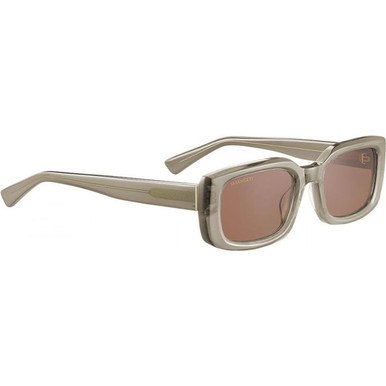 Shiny Trans Taupe Grey/Drivers Photochromic Polarised Glass Lenses