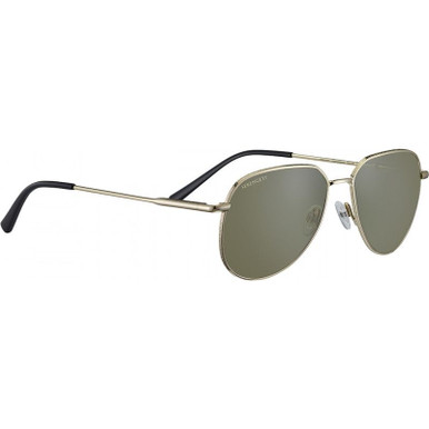 Shiny Light Gold/555nm Photochromic Polarised Glass Lenses