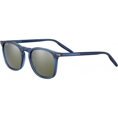 Shiny Dark Blue/555nm Photochromic Polarised Glass Lenses