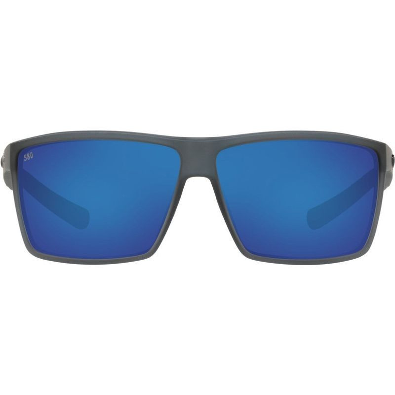 Occhiali Sportivi Lenti Vetro Occhiali Da Sole Costa Del Mar RINCON II Polarizzati | Lenti Specchio Blu, Protezione 100% UV Occhiali Da Sole Uomo Nero Opaco