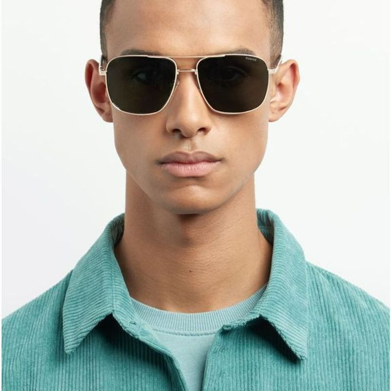 Shop the Polaroid PLD 4128/S/X Gold/Green | Polarised