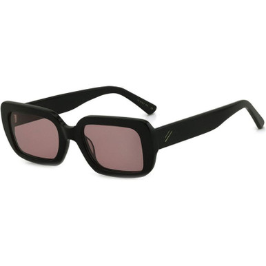 Bask Eyewear Sandy, Black/Light Rose Polarised Lenses