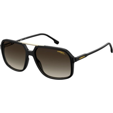 Carrera 229/S - Black and Brown/Brown Gradient Lenses