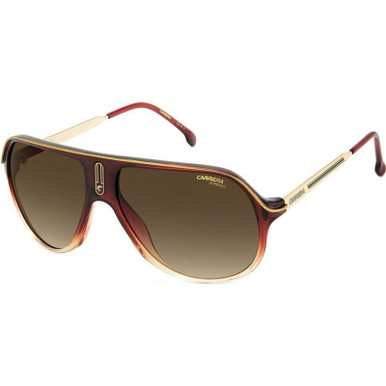 Carrera Safari65/N - Shaded Burgundy/Brown Gradient Lenses