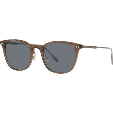 Oliver Peoples Gerardo V5482S, Translucent Brown/Indigo Photochromic Glass Lenses