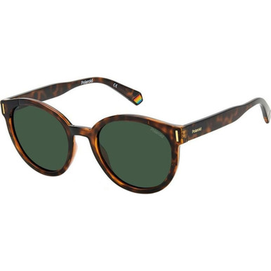 Polaroid PLD 6185/S - Dark Havana/Green Polarised Lenses