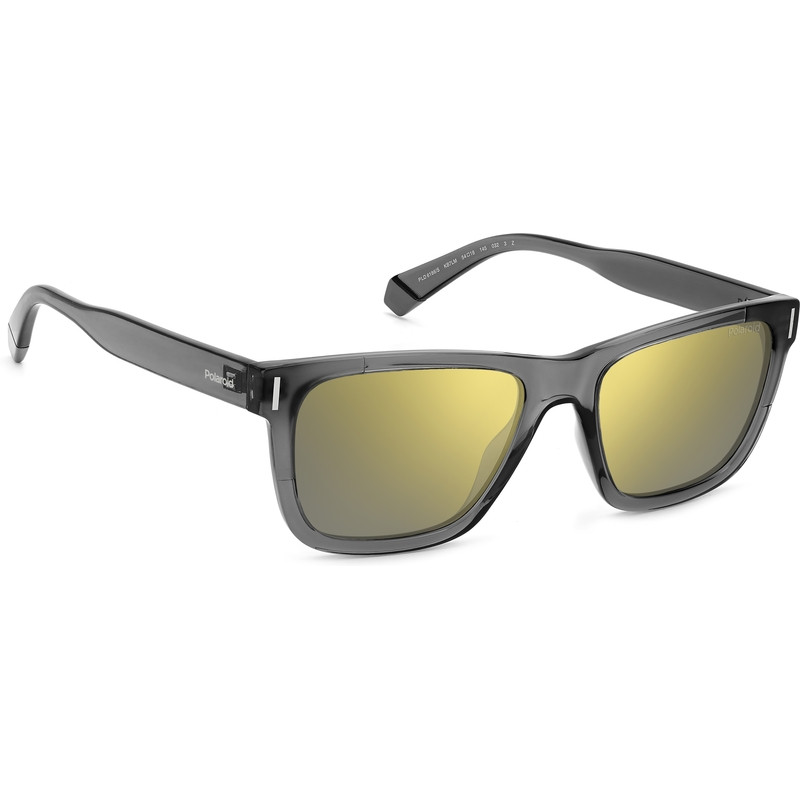 POLAROID Unisex PLD 6186/S Sunglasses – Square Frame With Rainbow Temple Tips, Matte & Glossy Finish 13 thumbnail image