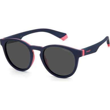 Polaroid Kids PLD 8048/S, Blue and Pink/Grey Polarised Lenses