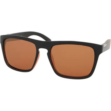 JS Eyewear 6222 - Matte Black Brown/Brown Lenses