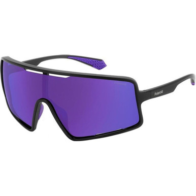 Polaroid PLD 7045/S - Matte Black and Violet/Violet Mirror Polarised Lenses
