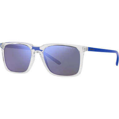 Arnette Trigon AN4314, Crystal/Dark Grey Mirror Water Polarised Lenses