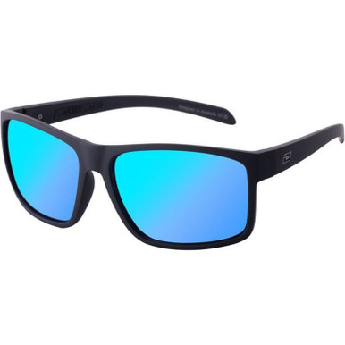 Dirty Dog Blast XL, Satin Black/Ice Blue Mirror Polarised Lenses