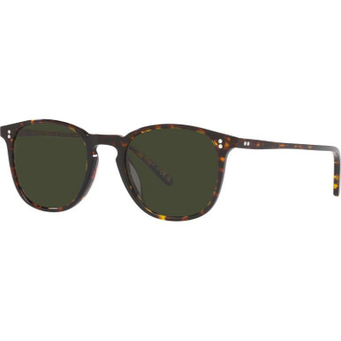 Oliver Peoples Finley 1993 Sun OV5491SU, Atago Tortoise/Green Polarised Glass Lenses 50 Eye Size