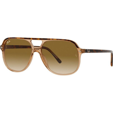 Ray-Ban Bill RB2198, Havana and Transparent Brown/Clear and Brown Gradient Glass Lenses 56 Eye Size