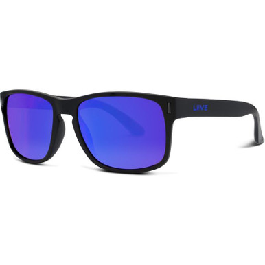 Liive Wolf X, Matte Black/Blue Mirror Polarised Lenses