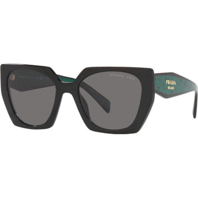 Prada PR15WS - Black/Dark Grey Polarised Lenses