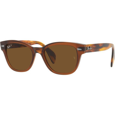 RB0880S - Transparent Brown/Brown Glass Polarised Lenses